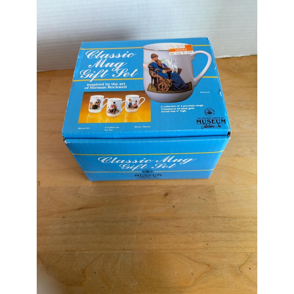Vintage 1986 Norman Rockwell Classic Mug Gift Set
